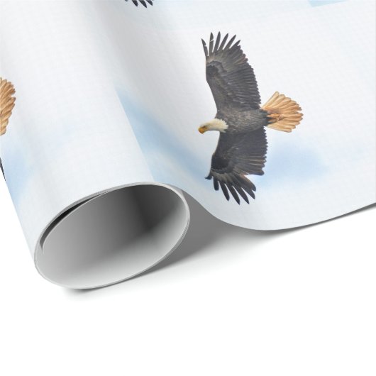 Foto van Soaring Bald Eagle Wildife Cadeaupapier (Rol Hoek)