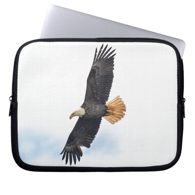 Foto van Soaring Bald Eagle Wildife Laptop Sleeve (Voorkant)