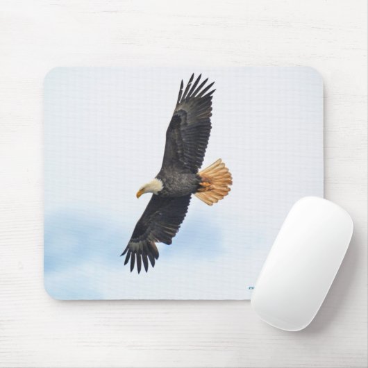 Foto van Soaring Bald Eagle Wildife Muismat (Met muis)
