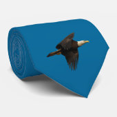 Foto van Soaring Bald Eagle Wildife Stropdas (Opgerold)