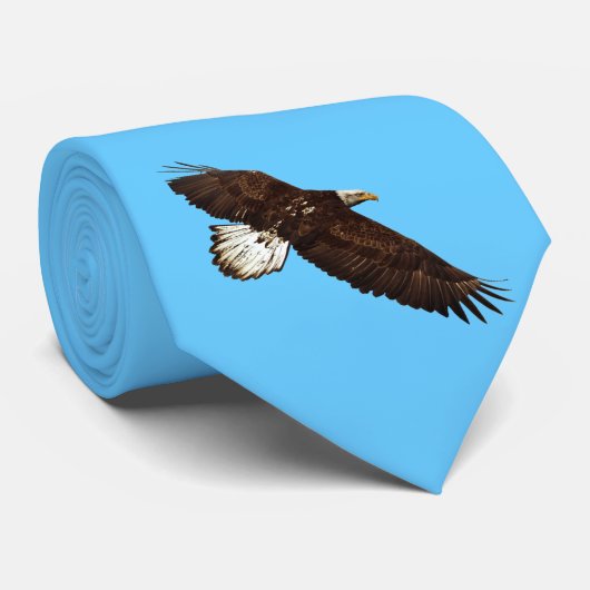 Foto van Soaring Bald Eagle Wildife Stropdas (Opgerold)