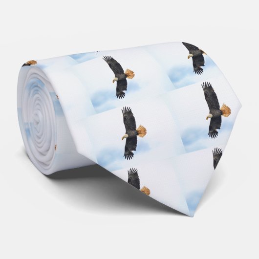 Foto van Soaring Bald Eagle Wildife Stropdas (Opgerold)