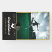 Foto van Soccer player gefeliciteerd afstuderen Spandoek (Horizontaal)