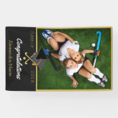 Foto van Soccer player gefeliciteerd met afstudere Spandoek (Horizontaal)