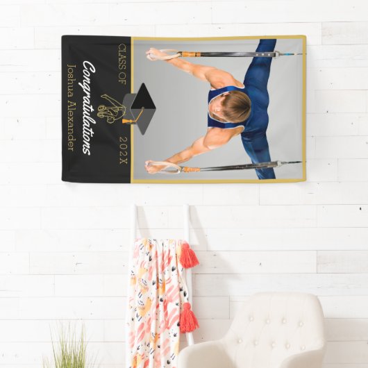 Foto van Soccer player gefeliciteerd met afstudere Spandoek (Insitu)