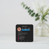 Foto van sociaal profiel van installagram vierkante visitekaartje (Staand voorkant)