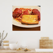 Foto van Spaghetti en Meatballen Poster (Keuken)