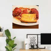 Foto van Spaghetti en Meatballen Poster (Thuiskantoor)