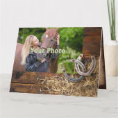 Foto van speciaal uitgeruste rustic, paardensympat kaart (Achterkant)