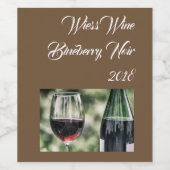 Foto van speciaal voor bruine wijn bestemde flesse wijn etiket (Enkel label)