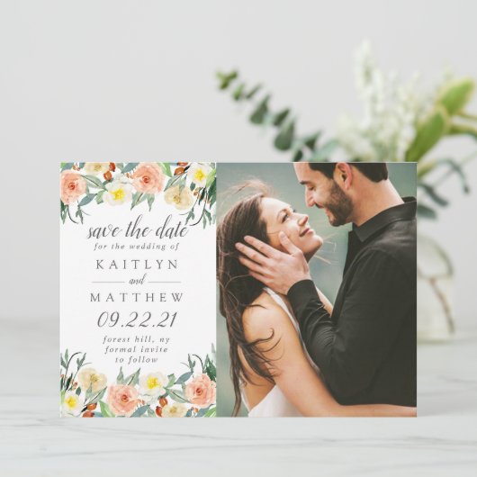 Foto van Spring Blossom Wedding Save the Date (Staand voorkant)