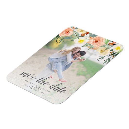 Foto van Spring Blossom Wedding Save the Date Magneet (Linkerzijde)