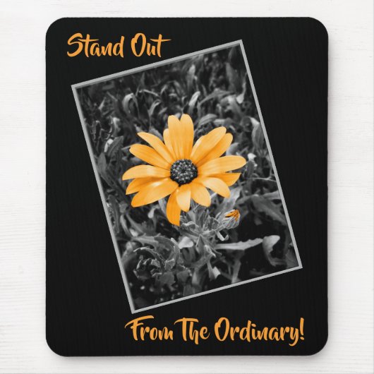 Foto van Spring Daisy Oranje Color Splash Muismat (Voorkant)