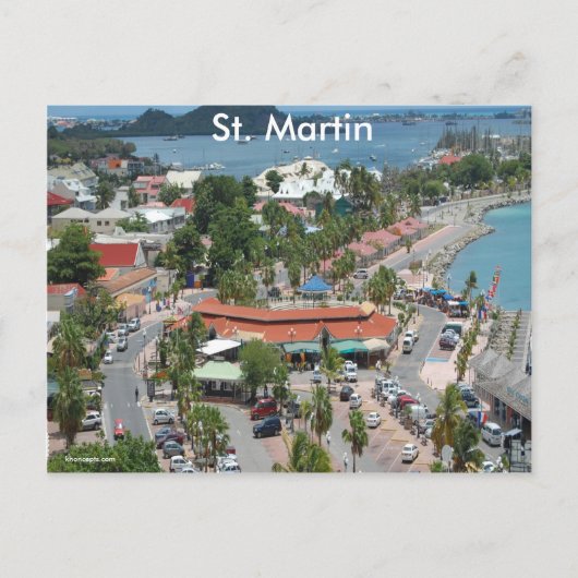 Foto van St. Martin en Marigot Bay Briefkaart (Voorkant)