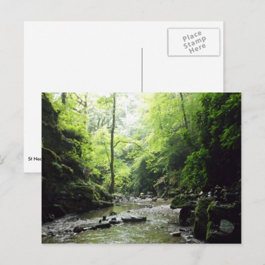 Foto van St. Nectans Glen Cornwall Briefkaart (Voorkant / Achterkant)