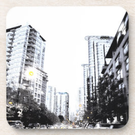 foto van stad de nacht onderzetter