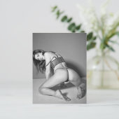 Foto van Steaming Hot Beauful Babe Lingerie Model Briefkaart (Staand voorkant)