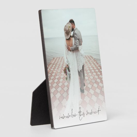 Foto van stel Onthoud dit moment tekst Fotoplaat (Zijkant)