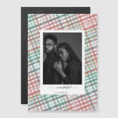 Foto van stel op pastelruitdruk (Voorkant / Achterkant)