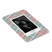Foto van stel op pastelruitprint magneet (Rechterzijde)
