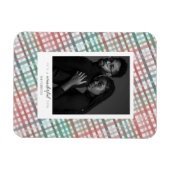 Foto van stel op pastelruitprint magneet (Horizontaal)