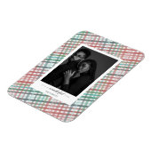 Foto van stel op pastelruitprint magneet (Linkerzijde)
