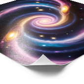 Foto van sterren en sterrenstelsels van verschille foto afdruk (Hoek)