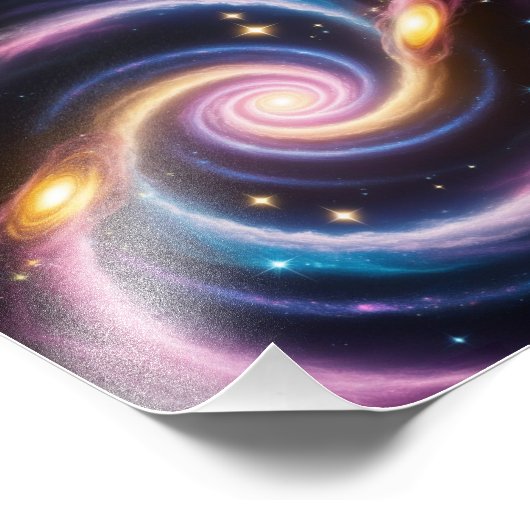 Foto van sterren en sterrenstelsels van verschille foto afdruk (Hoek)