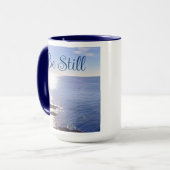 Foto van Still Blue Ocean Bible Verse Know God Mok (Voorkant links)