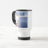 Foto van Still Blue Ocean Bible Verse Know God Reisbeker (Voorkant links)