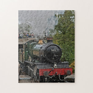 foto van stoomtrein legpuzzel
