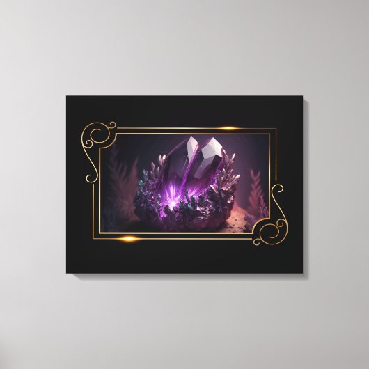 Foto van Striking Raw Edelstenen Amethist Canvas Afdruk (Voorkant)