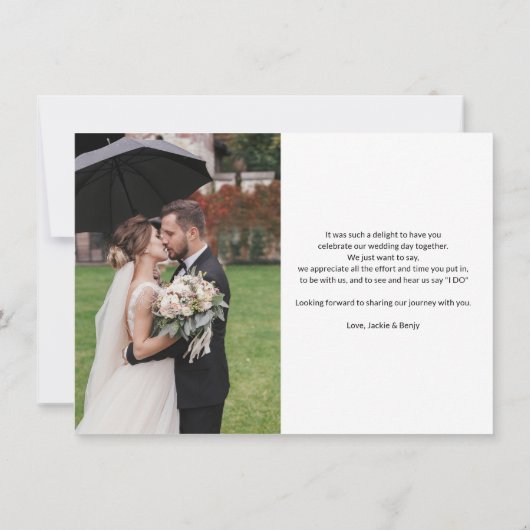 Foto van Sunflower Eucalyptus Weddenschap Bedankt Notitiekaartje (Achterkant)