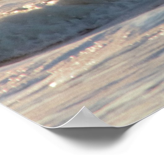 Foto van Sunlight Waves Crashing Poster (Hoek)