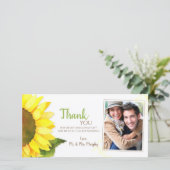 Foto van Sunny Sunflower Weddenschap Hartelijk dan Bedankkaart (Staand voorkant)