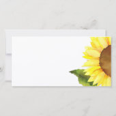 Foto van Sunny Sunflower Weddenschap Hartelijk dan Bedankkaart (Achterkant)