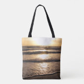 Foto van Sunrise Beach Uitzicht Tote Bag (Achterkant)