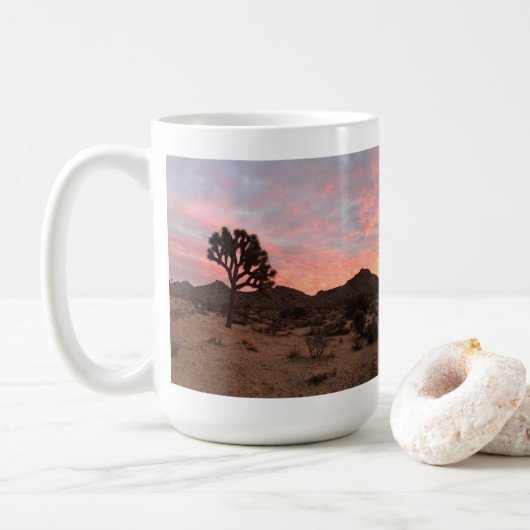 Foto van Sunrise Joshua Tree National Park Koffiemok (Met donut)