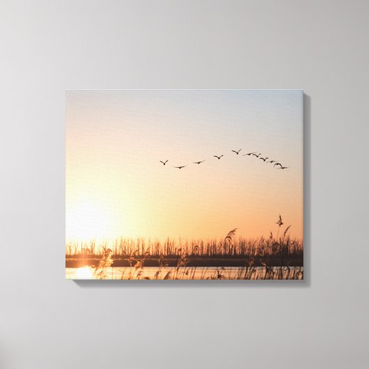 Foto van Sunrise Natuur Canvas Afdruk (Voorkant)