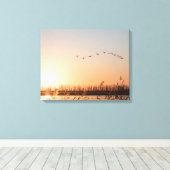 Foto van Sunrise Natuur Canvas Afdruk (Insitu (Houten vloer))