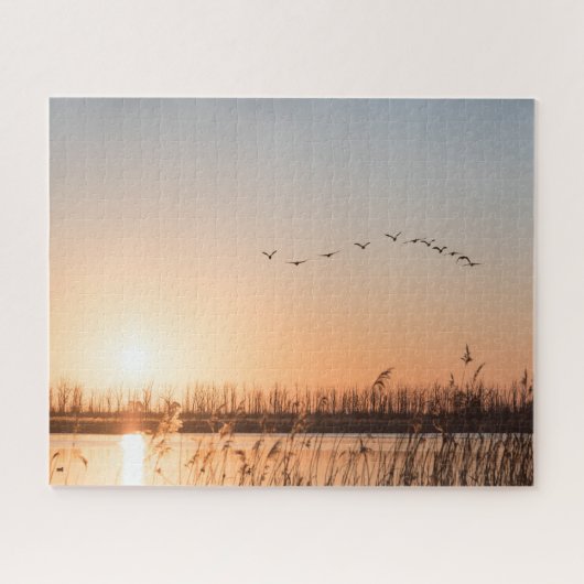 Foto van Sunrise Natuur Legpuzzel (Horizontaal)