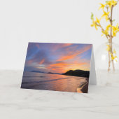 Foto van Sunset Gerakas Beach Zakynthos Griekenlan Kaart (Gele Bloem)