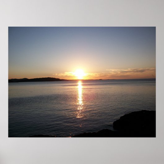 Foto van Sunset Lake Superior Marquette Poster (Voorkant)