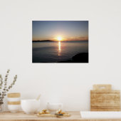 Foto van Sunset Lake Superior Marquette Poster (Keuken)
