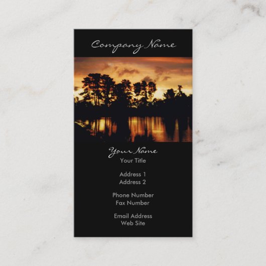 Foto van Sunset Lake Visitekaartje (Voorkant)