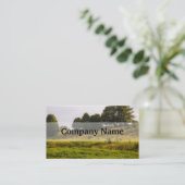 Foto van Sunset Meadow Landscape Visitekaartje (Staand voorkant)