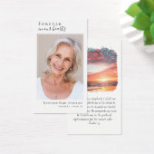Foto van Sunset Memorial Prayer Card Visitekaartje (Bureau)