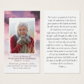 Foto van Sunset Memorial Prayer Card Visitekaartje (Voorkant /achterkant)