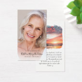 Foto van Sunset Memorial Prayer Card Visitekaartje (Bureau)