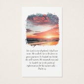 Foto van Sunset Memorial Prayer Card Visitekaartje (Achterkant)